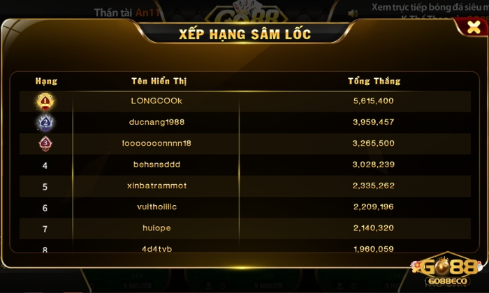 sâm go88 Kinh nghiệm cá cược Sâm lốc nhanh thắng
